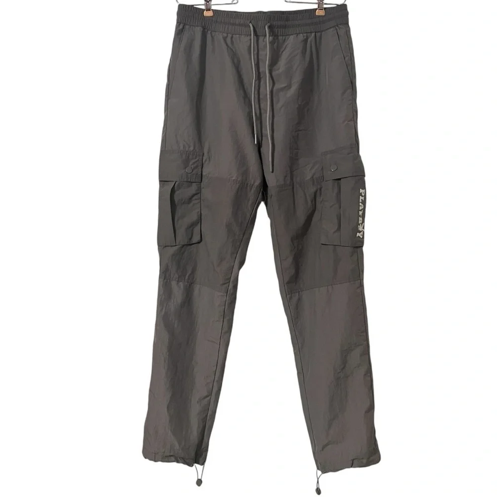 Playboy By PacSun Men's Cargo Track Pants in Gray Sz M Lightweight Hiking